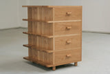 Small oak drawer unit, part of desk set