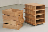 Handmade oak drawer unit, with drawers removed